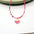 Wholesale Color Beaded Necklace Cartoon Cute Butterfly Love Clavicle Chain