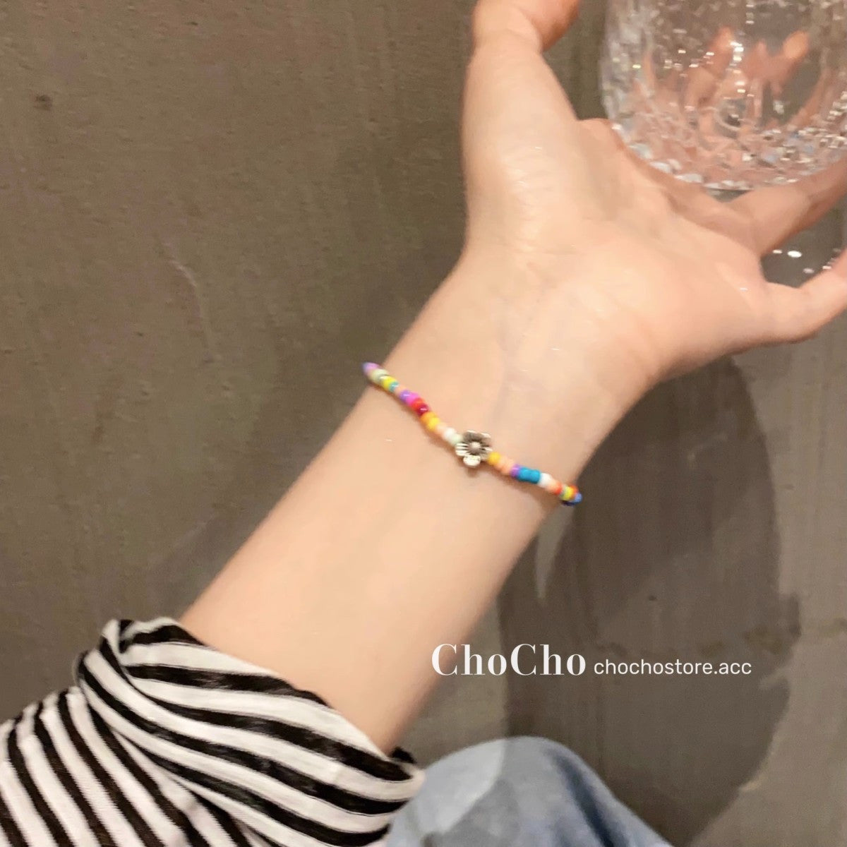 Wholesale colorful beaded bracelet flower bracelet