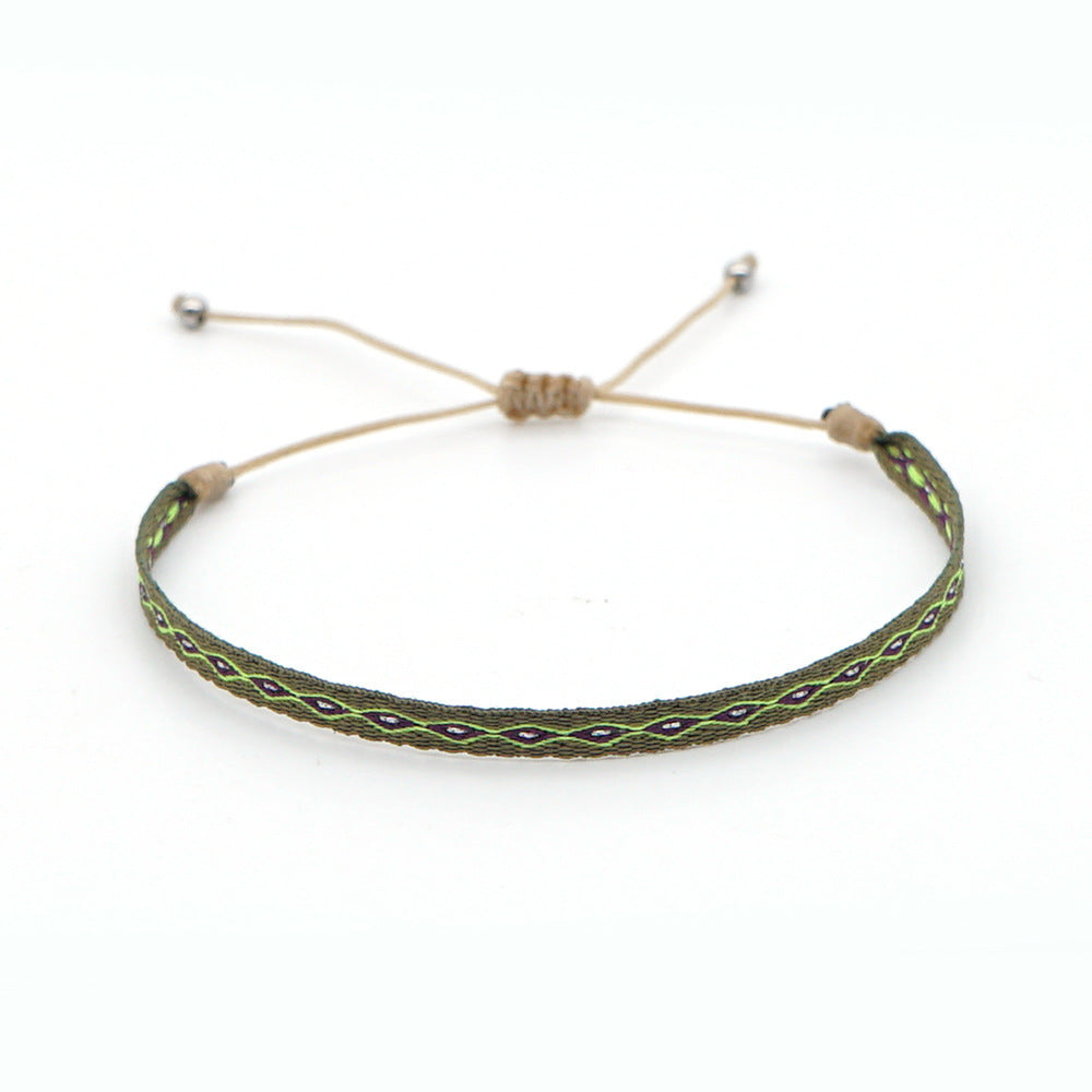 Wholesale Boho Ethnic Style Webbing Handmade Braided Bracelet Bohemian Miyuki ACC-BT-Qiqi004