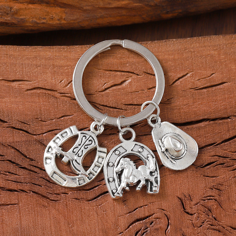 Wholesale Western Denim Theme Pendant Pendant Keychains