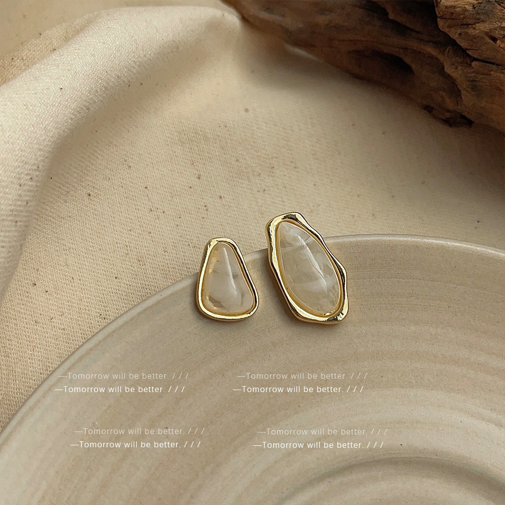 Wholesale Retro Coffee Color Earrings Geometric Blooming Acrylic Earrings ACC-ES-Eryu006