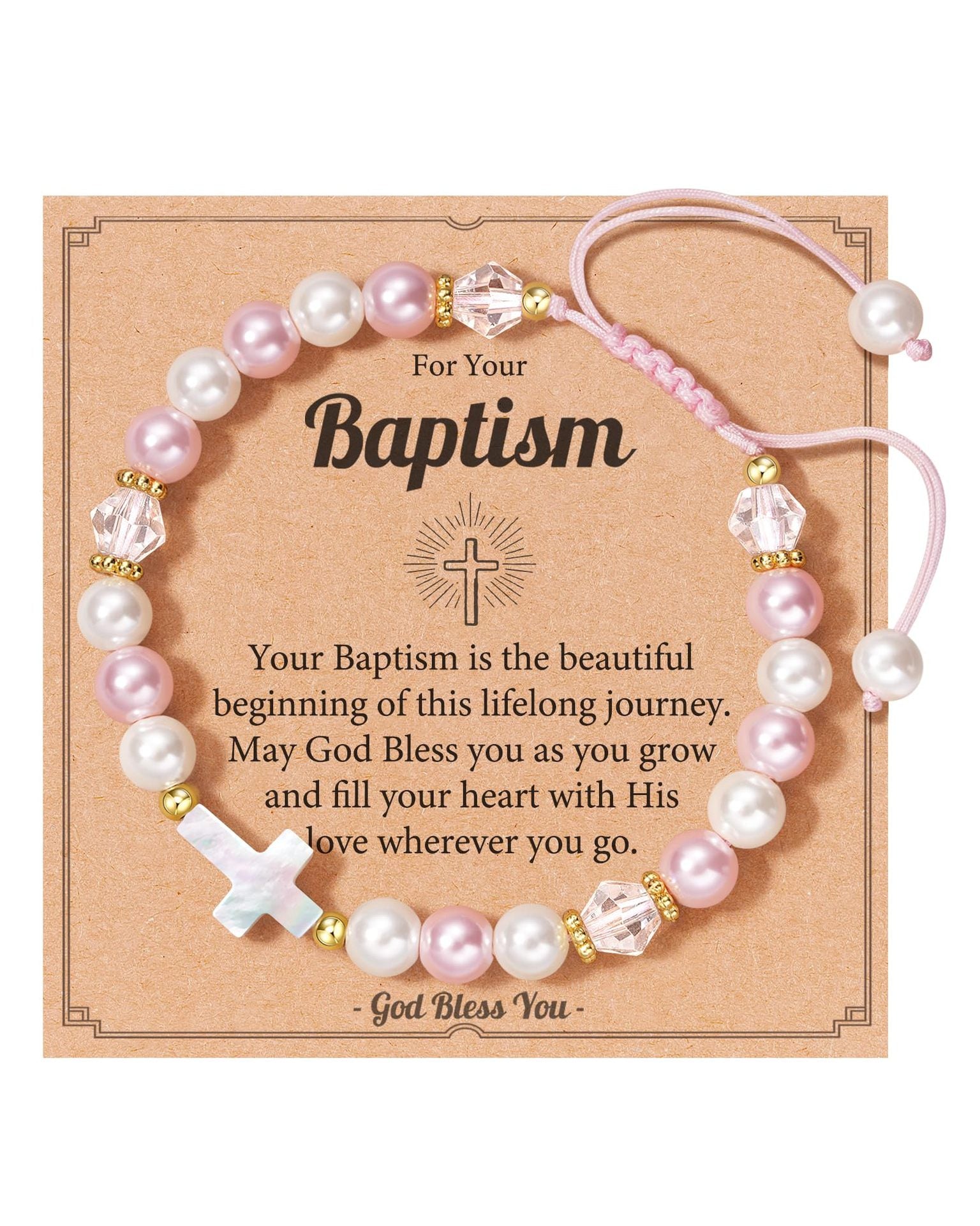 Wholesale 6mm Pink and White Pearl Bracelet