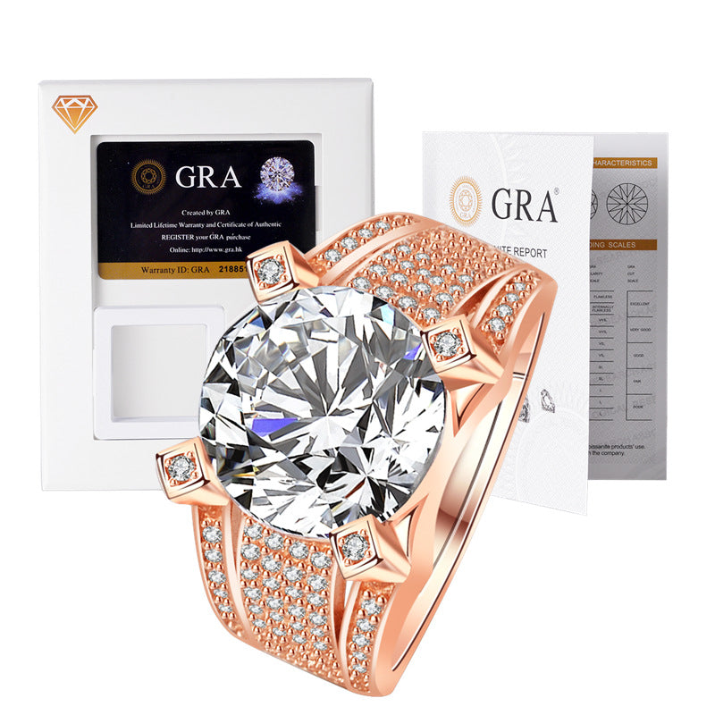 Wholesale Fashion 925 Silver Men S Ring With Moissanite Look Stone White Gold Tone Electroplated Finish Gift Ready Boutique Resale