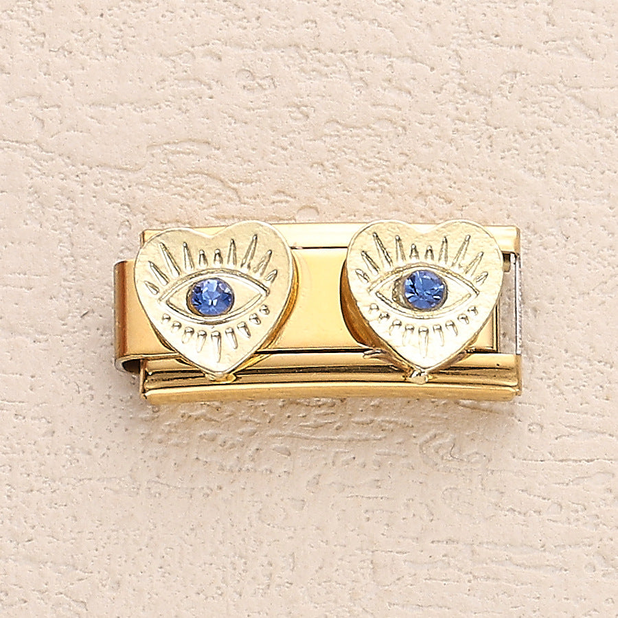 Wholesale 10pcs Italian Charm Bracelet 9mm DIY Splicing Cute Creative Stainless Steel Composable Bracelet