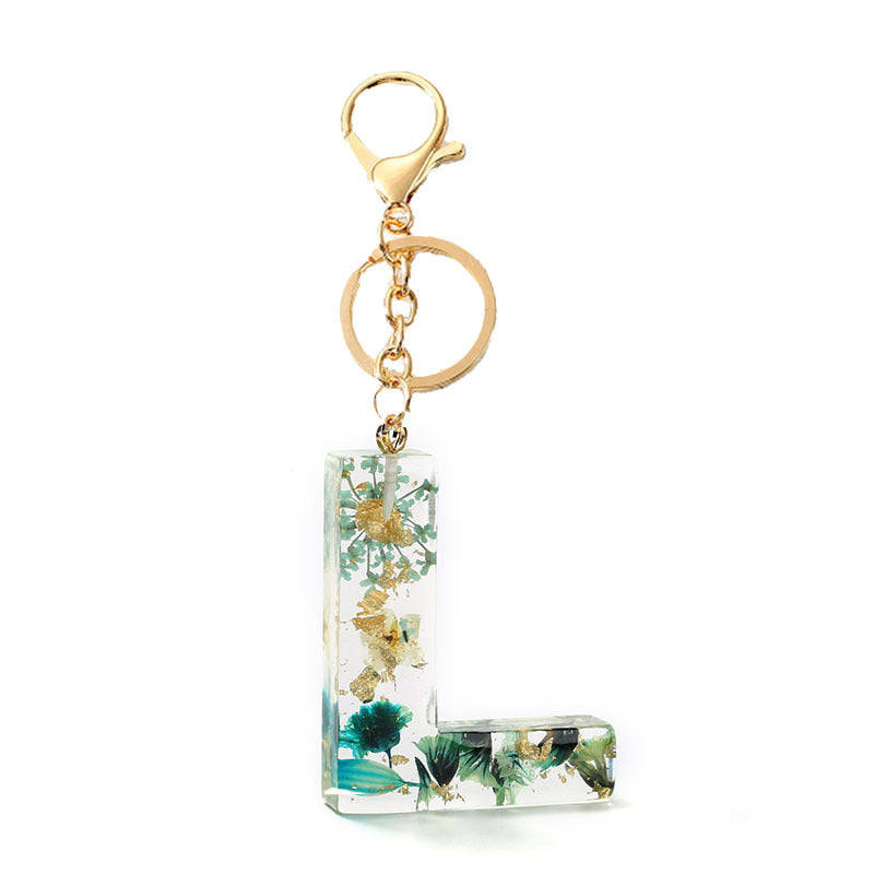 Wholesale Resin English letter keychain