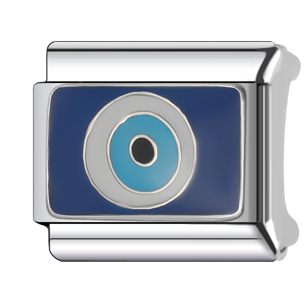 Wholesale Italian Charm Bracelet 9mm DIY Splicing Creative Eye Series Stainless Steel Composable Bracelet