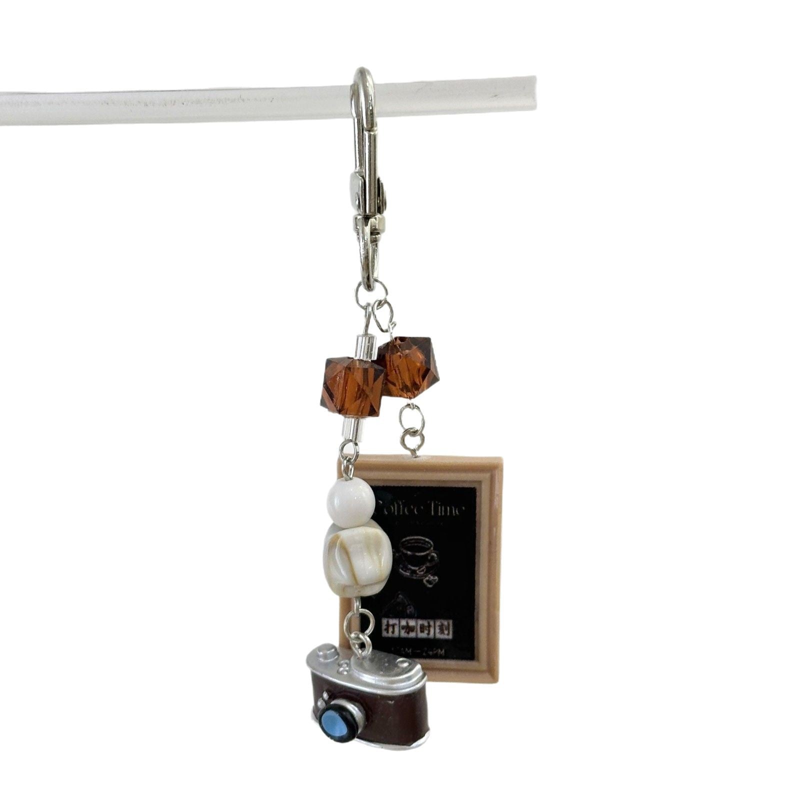 Wholesale retro camera beaded Keychains