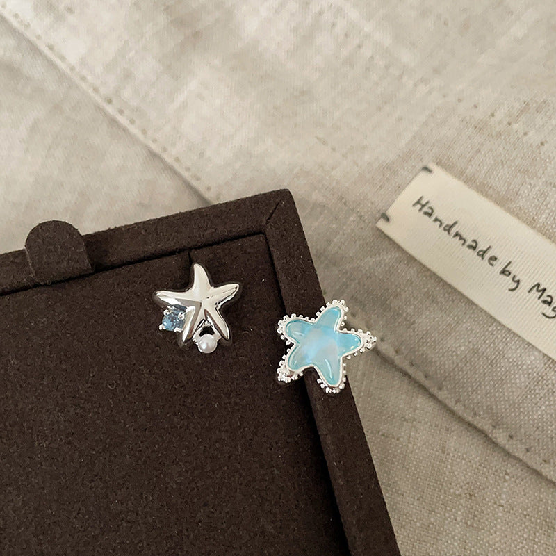 Wholesale Small fresh blue star jellyfish earrings female unique niche exquisite fashion elegant all-match earrings earrings