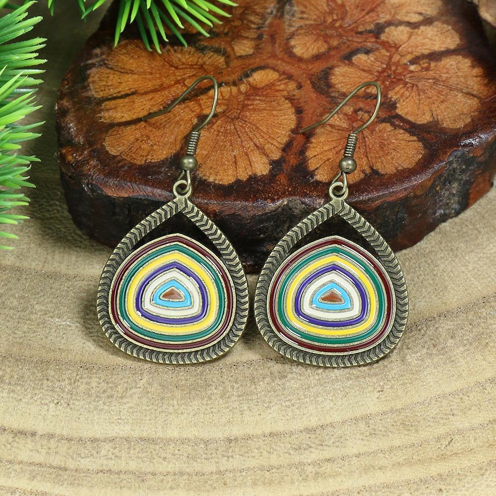 Wholesale Ethnic Style Tassel Round Earrings Fashion Accessory Gift for Women