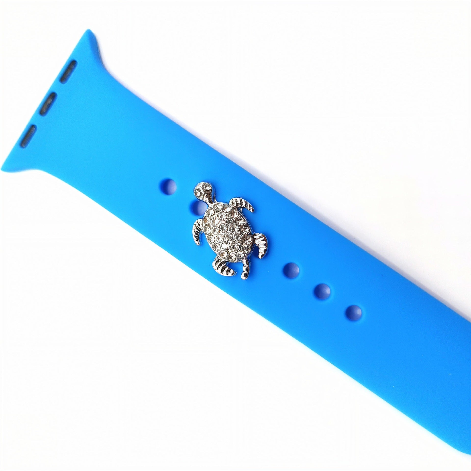 Wholesale Animal turtle rhinestone ornaments suitable for Apple,  Huawei,  Xiaomi,  and Samsung smartwatches with silicone watch strap decorative studs