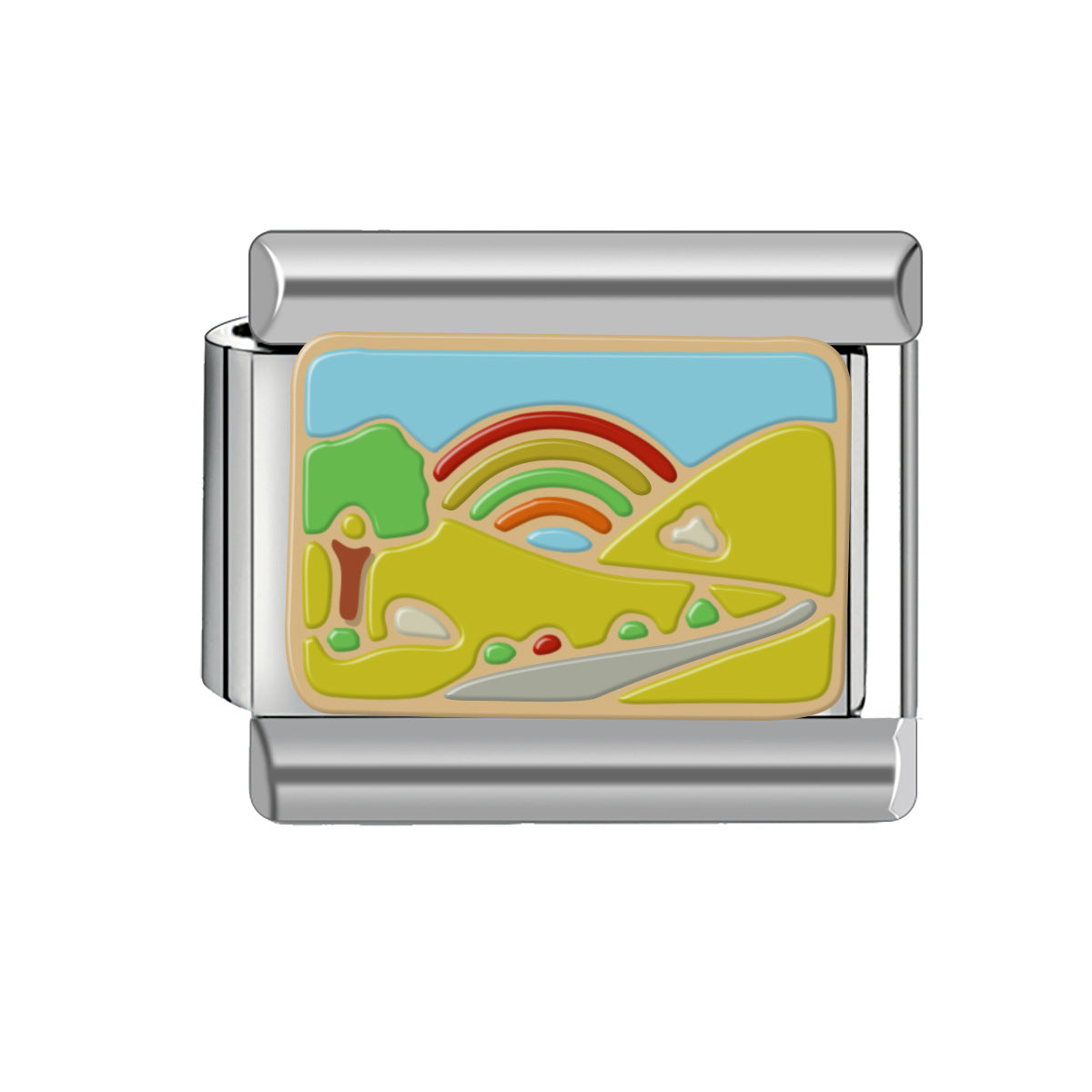 Wholesale Italian Charm Bracelet 9mm DIY Splicing Butterfly Series Stainless Steel Composable Bracelet