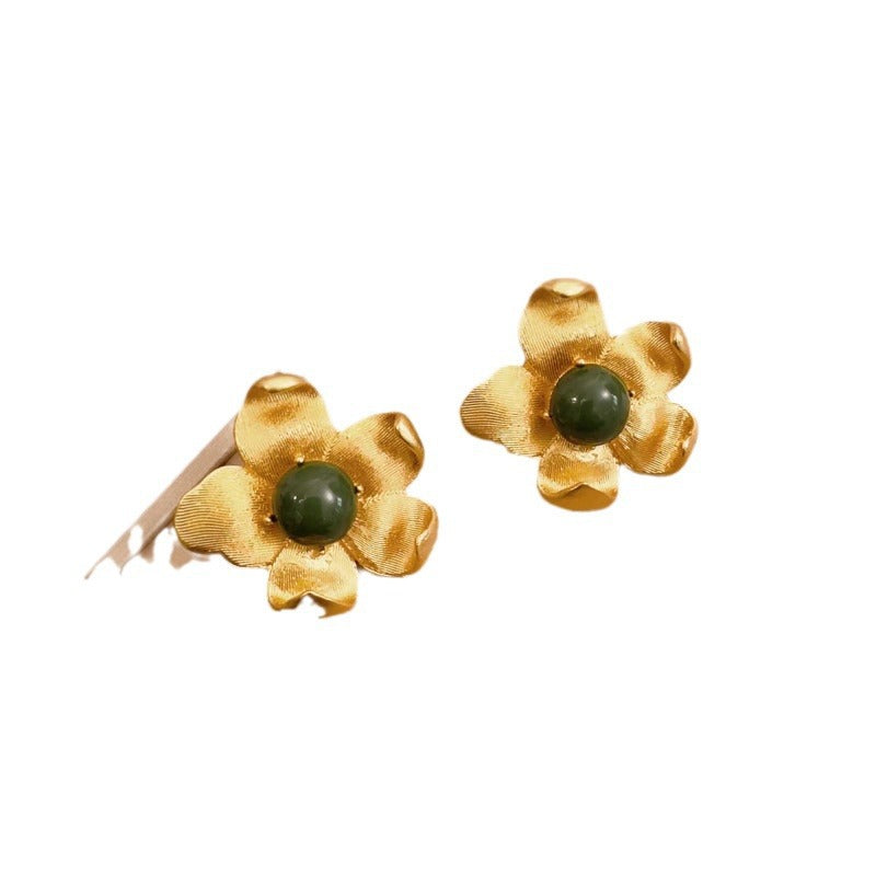 Wholesale  Pearl Flower Tassel Earrings