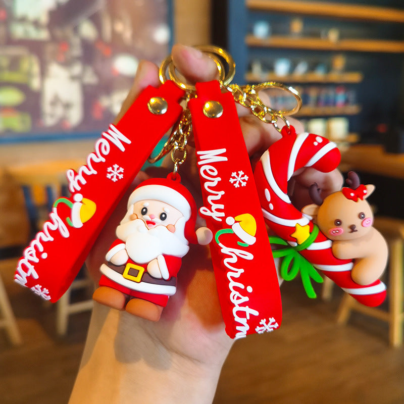 Wholesale Cartoon Cute Santa Claus Christmas Tree Keychains ACC-KC-FanChe001