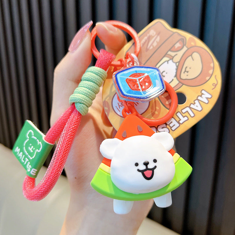 Wholesale Donut Line Puppy Resin Keychain Cute Keychain ACC-KC-WoAn009