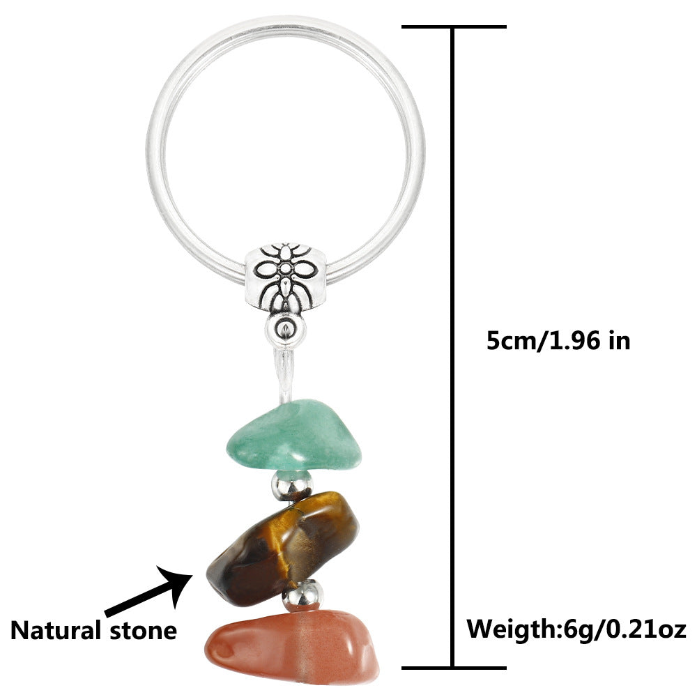 Wholesale  stone beaded keychain