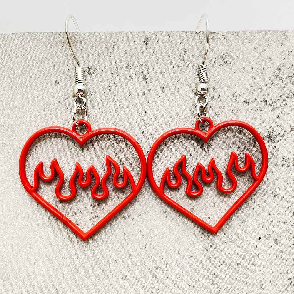 Wholesale  Openwork Heart Stud Earrings Heart Earrings