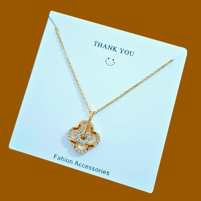 Wholesale Zircon Titanium Steel Necklace ACC-NE-Qingyan002