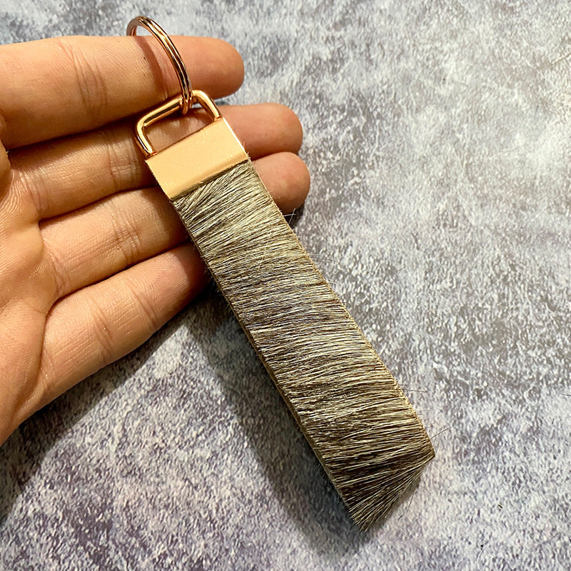 Wholesale Western Retro Leather Bohemian Horsehair Keychains Vintage Western Style ACC-KC-XinChuan001