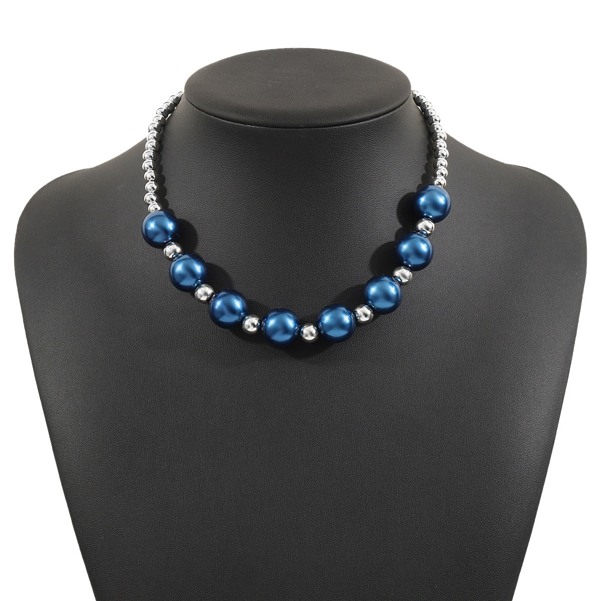 Wholesale simple design round bead necklace Creative retro literary geometric clavicle chain