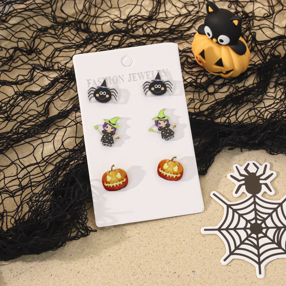 Wholesale Cartoon  ghost witch earrings