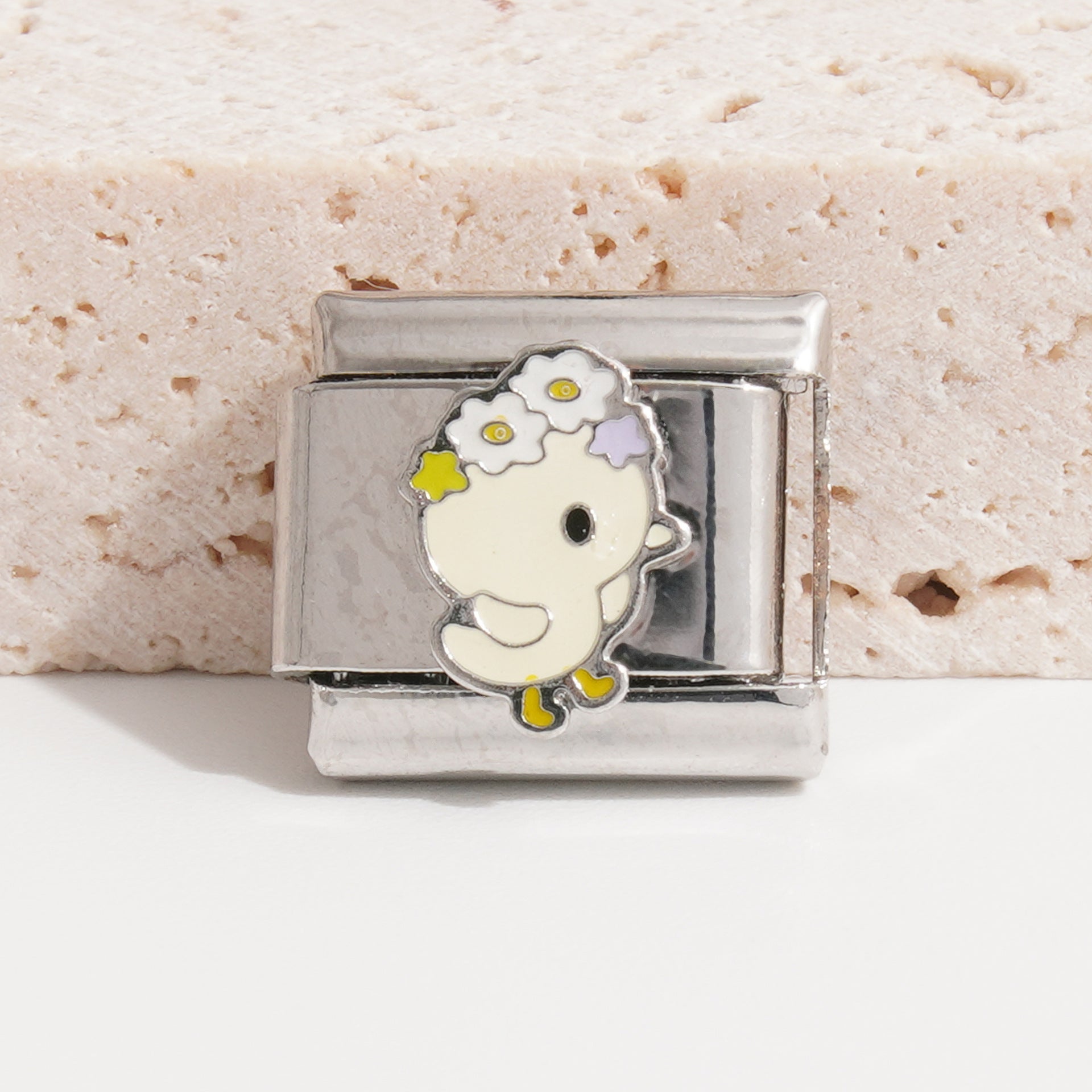 Wholesale 10pcs Italian Charm Bracelet 9mm DIY Splicing Cartoon Cute Stainless Steel Composable Bracelet