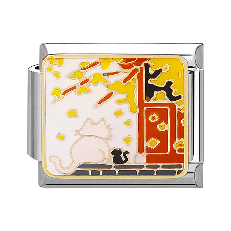 Wholesale Italian Charm Bracelet 9mm DIY Splicing Pet Blue Titanium Steel Composable Bracelet