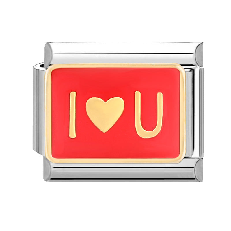 Wholesale Italian Charm Bracelet 9mm DIY Splicing Red Series Titanium Steel Composable Bracelet