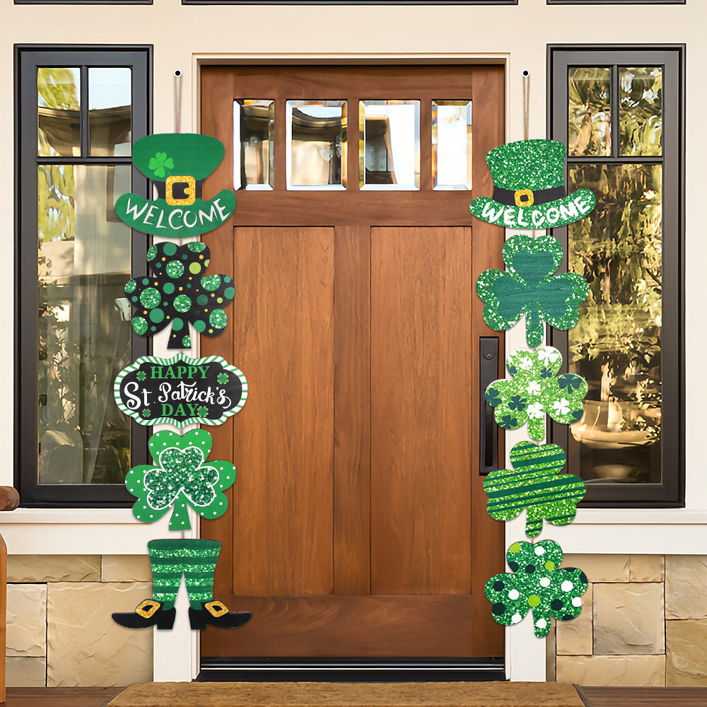 Wholesale St. Patrick's Decorative Wooden Plate Door Hanging Hat Boots Hanging Irish Festival