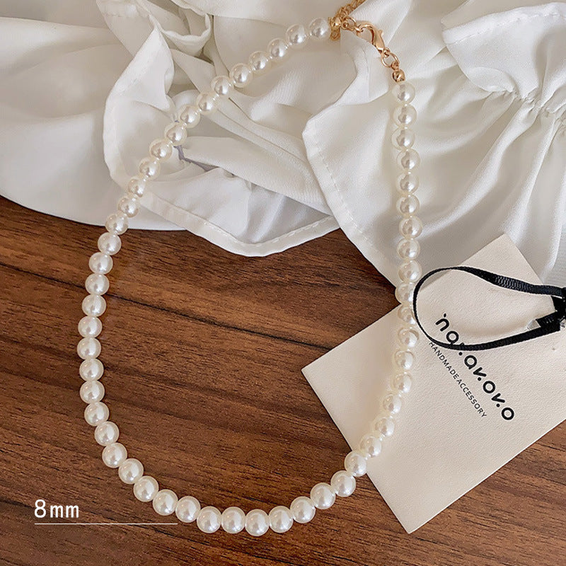 Wholesale Love Pearl Necklace Sweater Chain Clavicle Chain Choker Necklace ACC-NE-Hank001