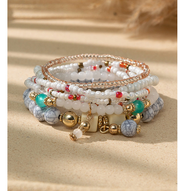 Wholesale Resort Style Bohemian Rice Bead Bracelets ACC-BT-XLH002