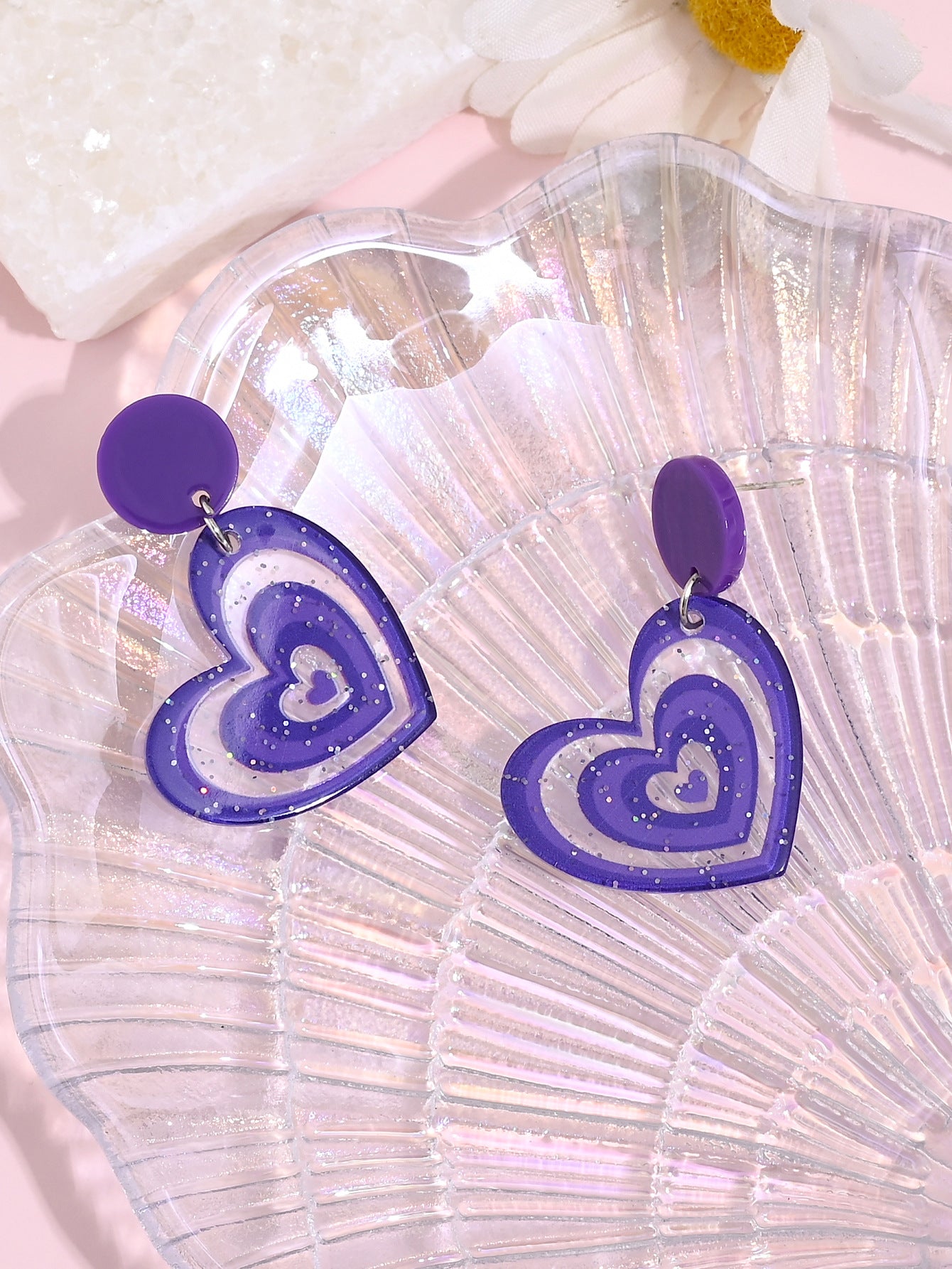 Wholesale Acrylic Heart Earrings