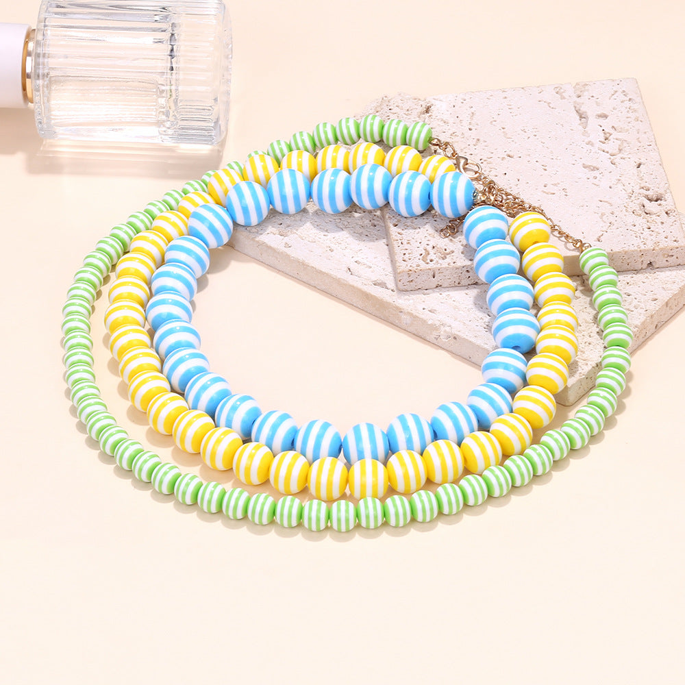 Wholesale Bohemian multi-layered handmade colorful beaded necklace
