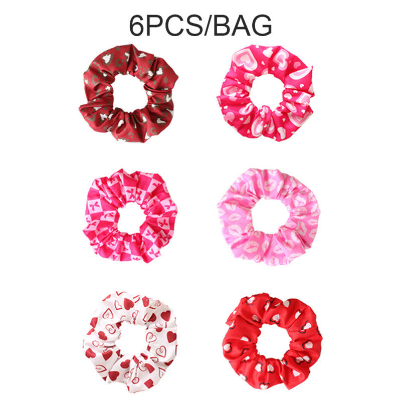 Wholesale Valentine's Day Heart Pattern Hair Tie