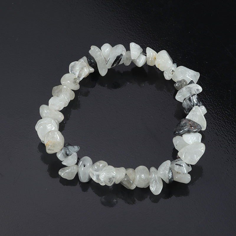 Wholesale Natural colorful gravel hand-woven elastic boho bracelet