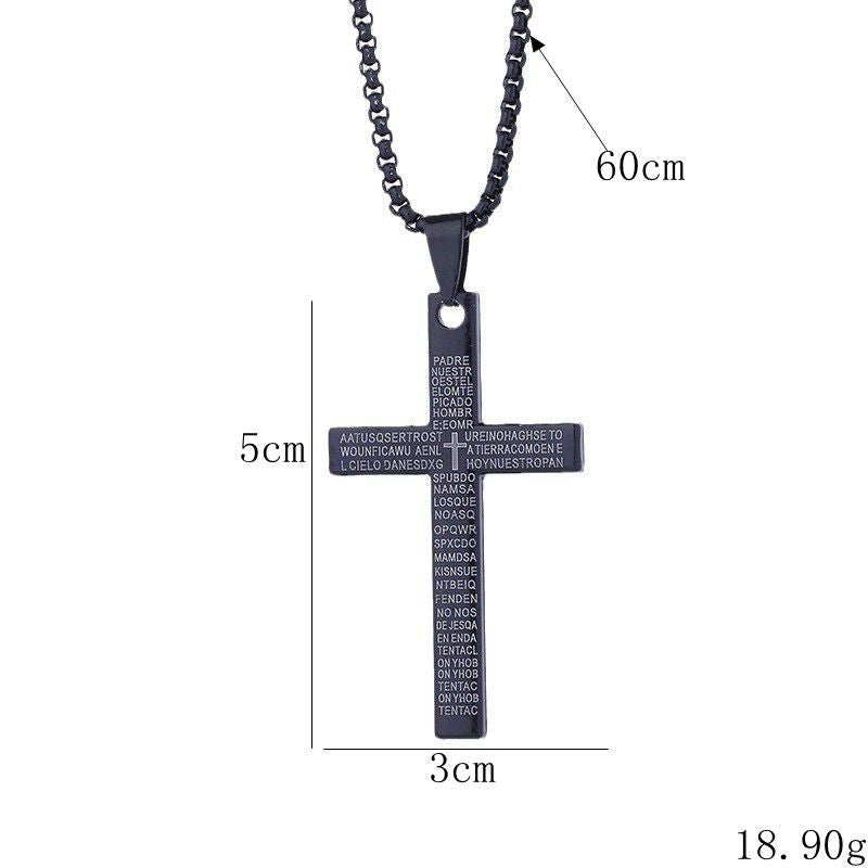 Wholesale Cross Hip Hop Pendant Necklace