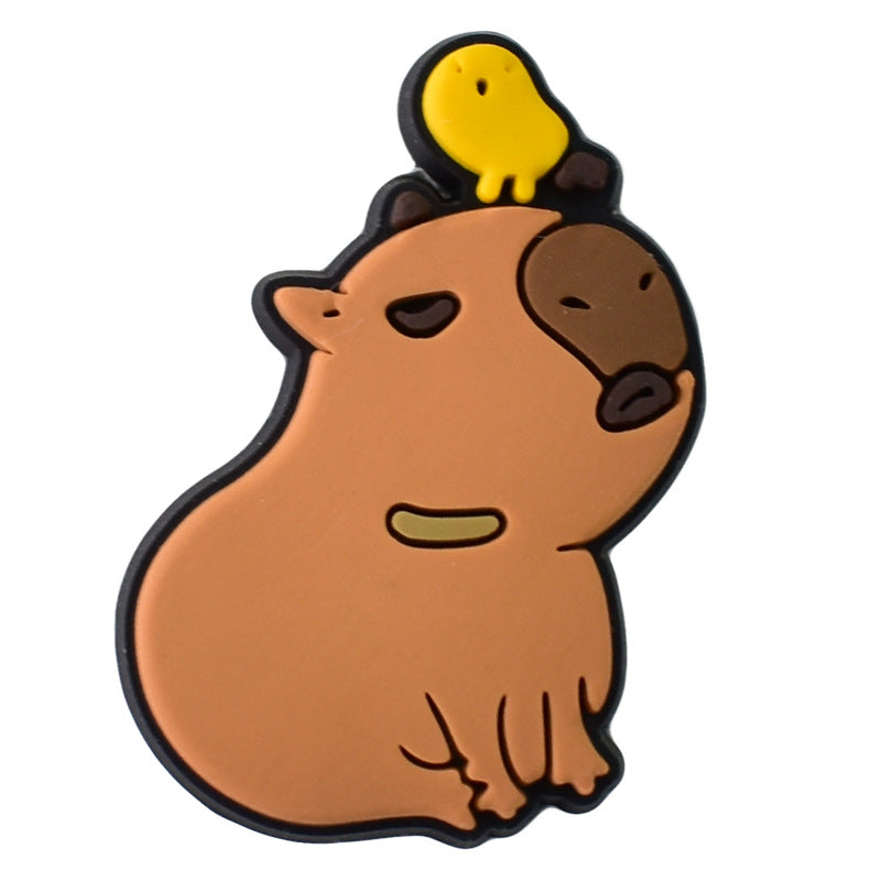 Wholesale Random 100pcs Cartoon Cute Small Animal PVC Soft Rubber Shoe Buckle Decoration ACC-SC-RYY063