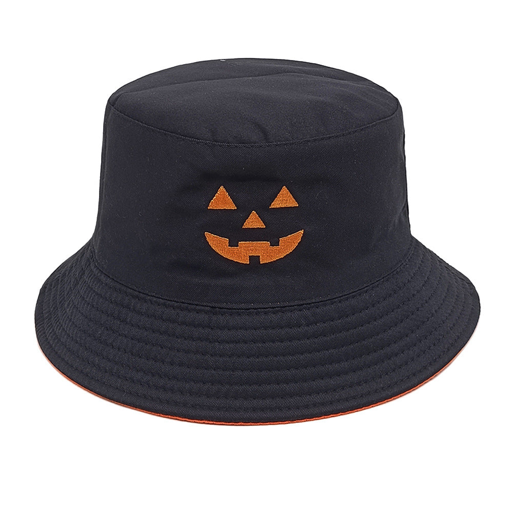 Wholesale   Embroidered Pumpkin Fisherman Hat Bucket Hat