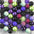 Wholesale 50pcs/ pack Black,  Green and Purple  20MM Flower Acrylic Bubblegum Beads