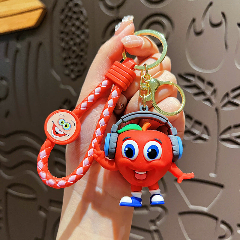 Wholesale Cartoon PVC Soft Glue Cute Fruit Keychains ACC-KC-HangLi011
