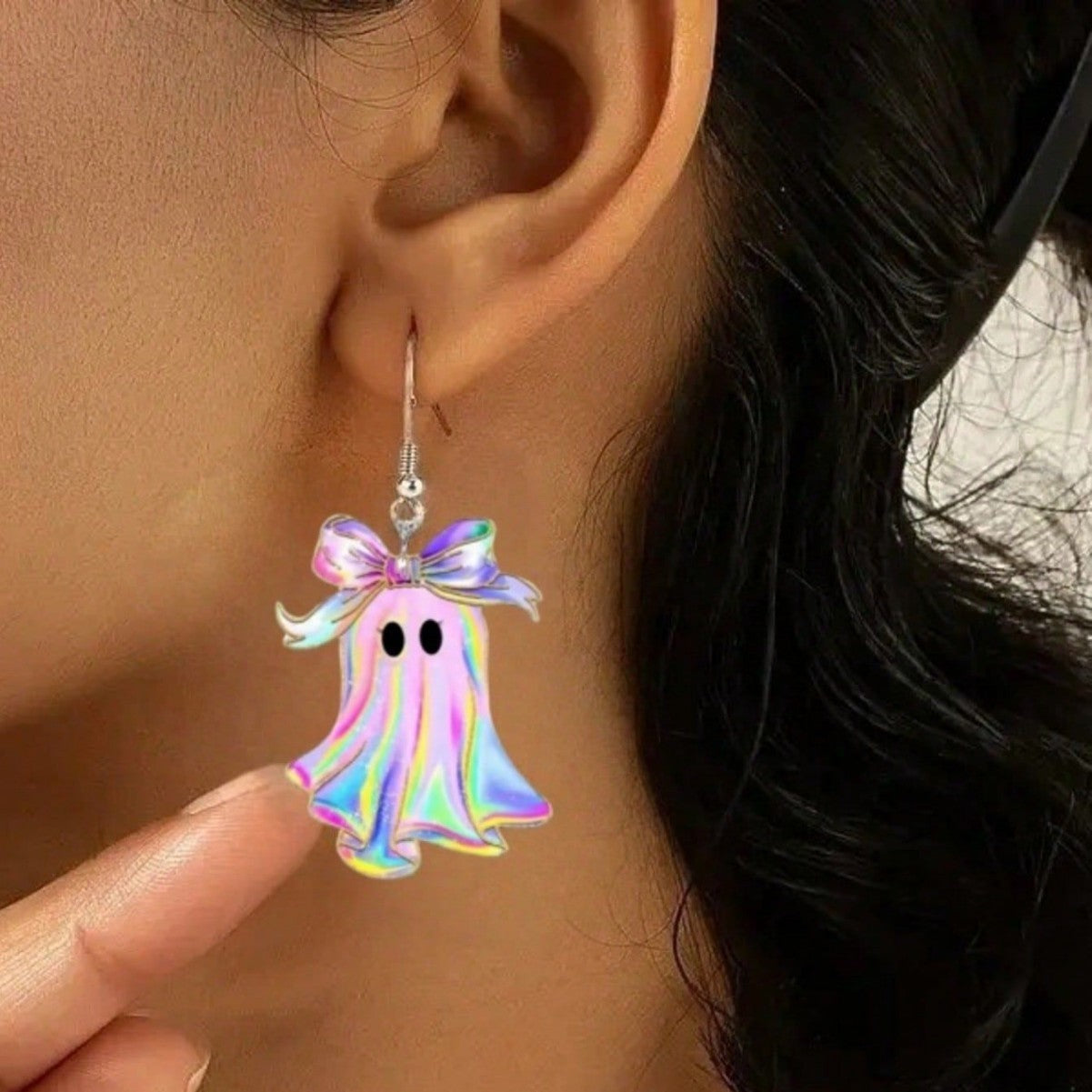 Wholesale  Phantom Ghost Acrylic Earrings - Trendy Cartoon Design Fashion Jewelry Accessory for Party Wear