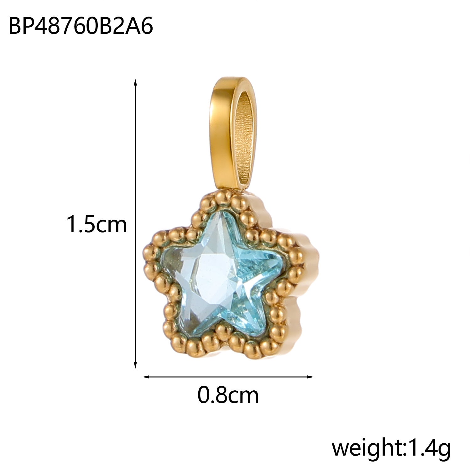 Wholesale stainless steel zircon small pendant