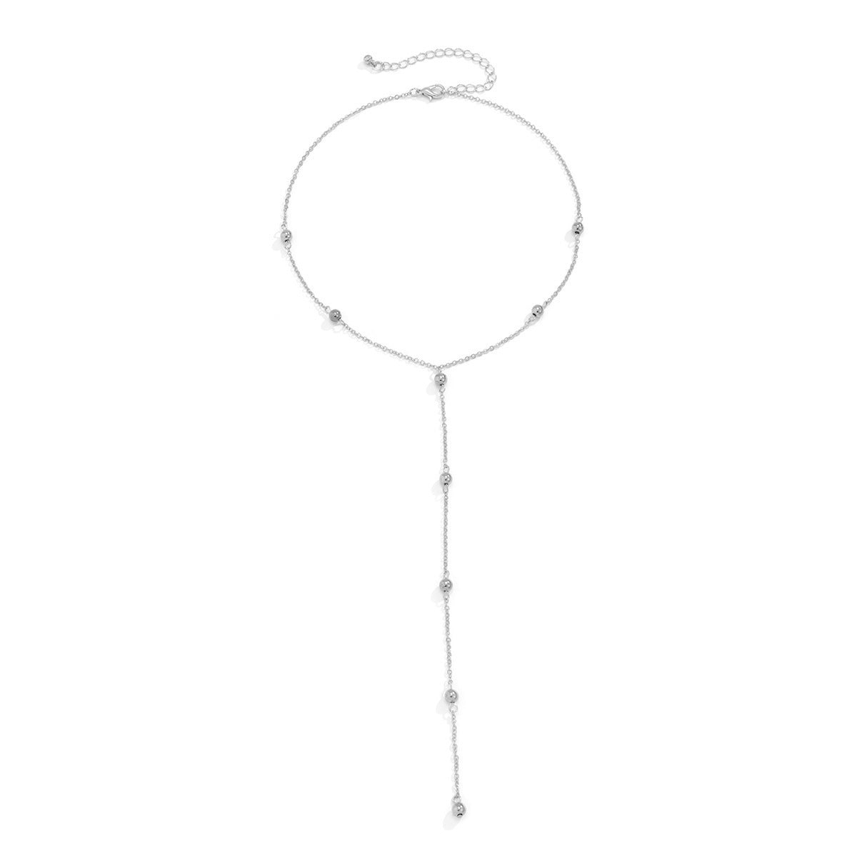 Wholesale  Long Tassel Chain Geometric Collar Necklace