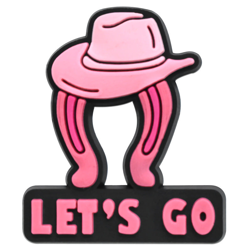 Wholesale 100pcs Random Pink Denim Shoes Accessories Shoes Charms