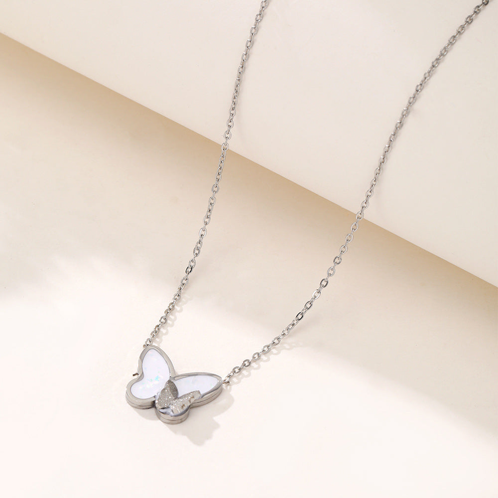 Wholesale Butterfly Pendant Stainless Steel Necklaces ACC-NE-YunHe004