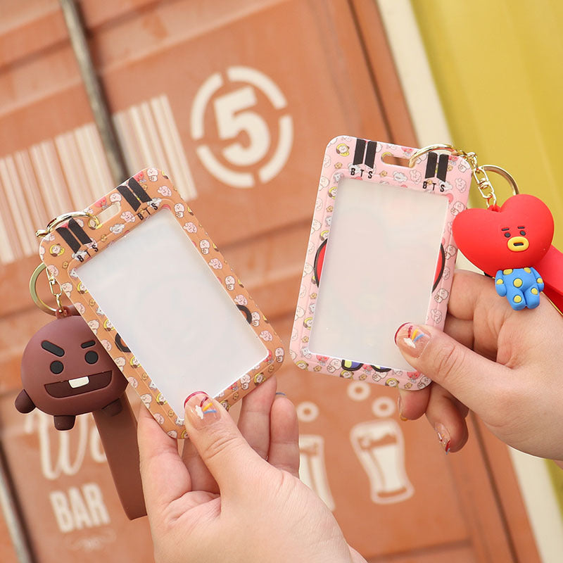 Wholesale Cartoon Silicone Card Holder ID Holder Keychain Cute Keychain ACC-KC-HuoFan006