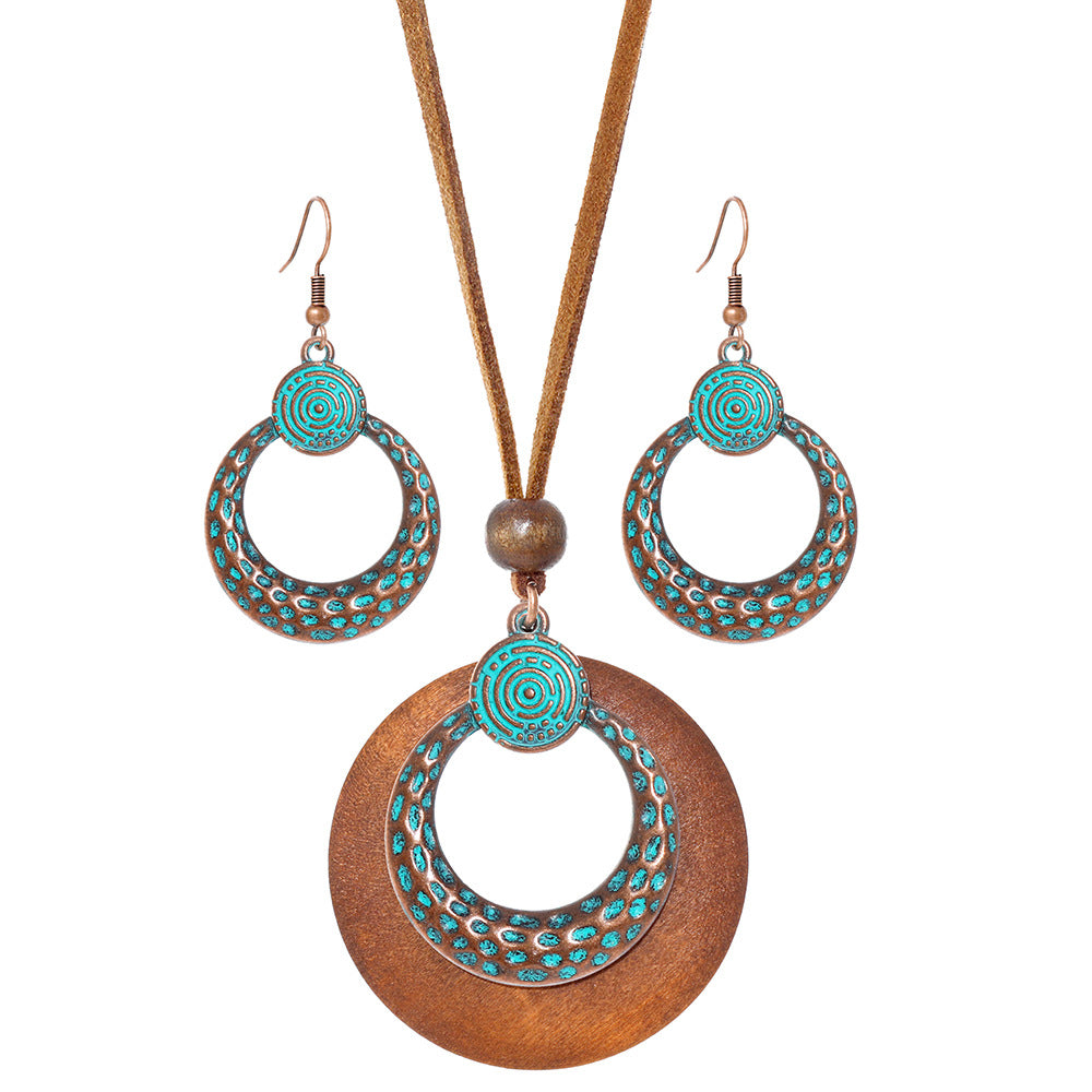Wholesale Vintage Distressed Earrings and Necklace Set