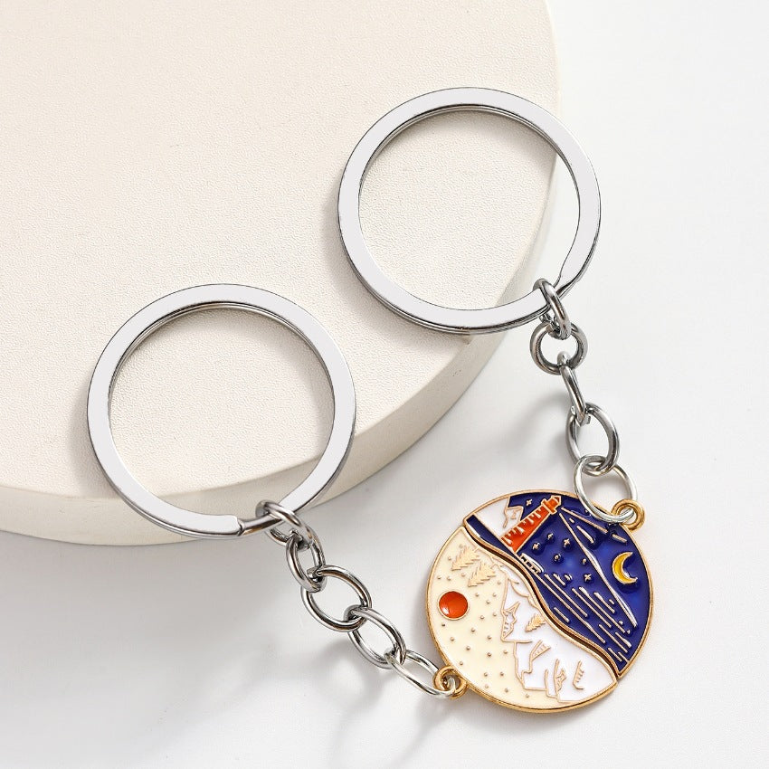 Wholesale Cute Night and Day Keychain ACC-KC-RongR085