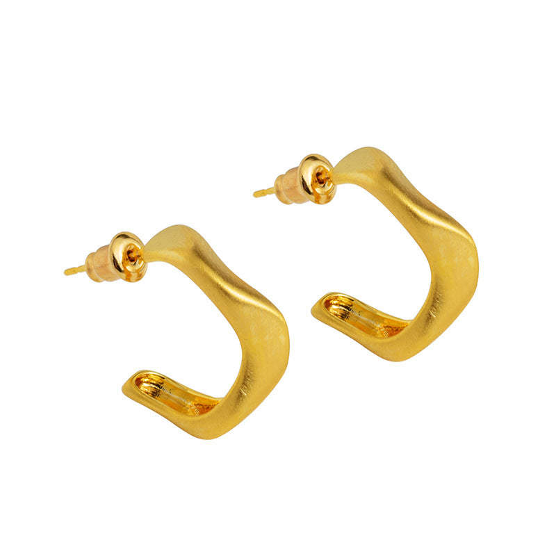 Wholesale  Geometric C- shaped Earrings