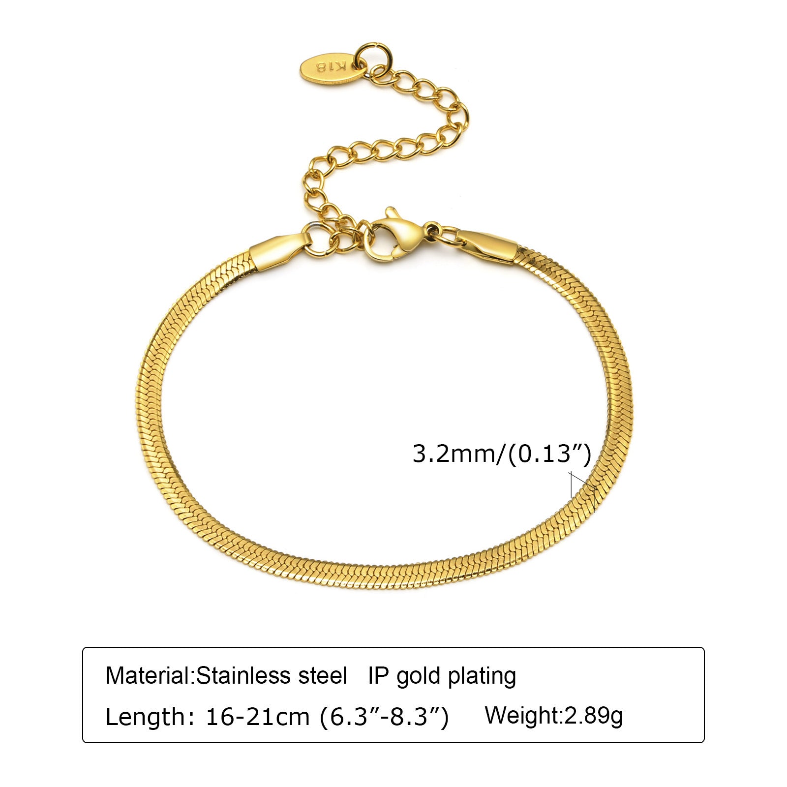 Wholesale 18K Gold Tone Stainless Steel Thin Evil Eye Chain Bracelet Minimalist Layered Design Gift Fashion Jewelry Accessory