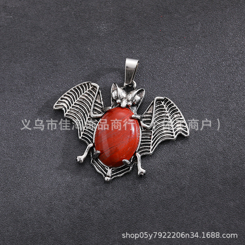 Wholesale  Necklace Natural Stone Pendant Amethyst Pink Crystal Pendant